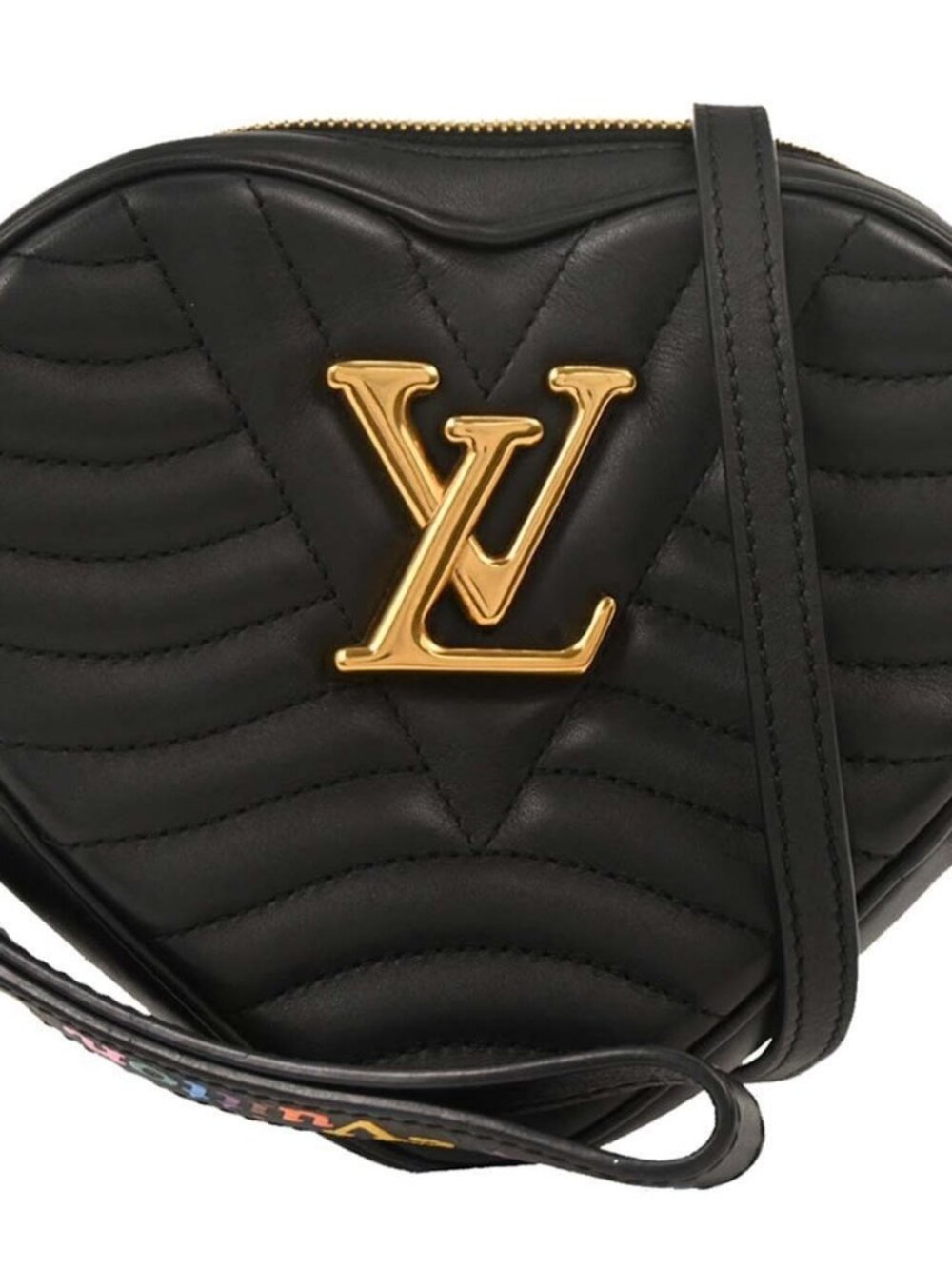 Louis Vuitton Black Wave Heart Clutch Shoulder Bag M52796 NZ4168 154318